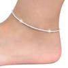 Women Alloy Anklet Simple Design Girls Foot Chain Beach Party Travel Solid Color Foot Jewelry