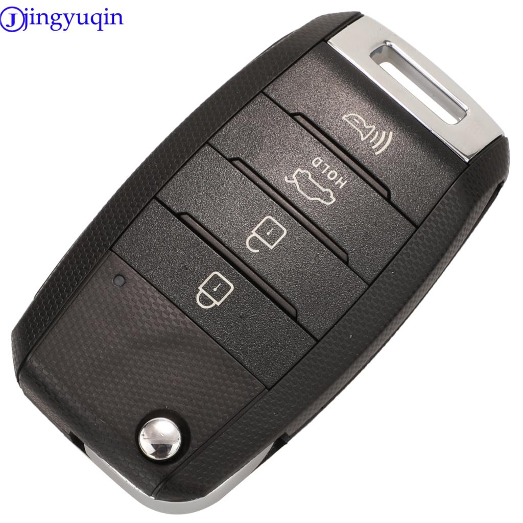 jingyuqin 4 Buttons 433 Mhz ID70 Chip Car Remote Key Shell For KIA K3 K2 K5 Rio Sorento Carens Cerato Forte Car Key OSLOKA-875T