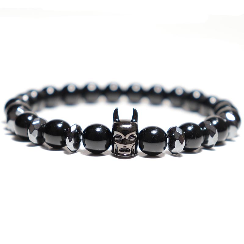 

Trendy Bracelet Male Natural Volcanic Hematite Tiger Eye Braclets Zirconia Strand Braslet Men Accessories Pulseras Crown Braclet 18cm