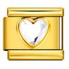 Stainless Steel Italian Bracelet Round Hearts Colorful Zirconia for Female Elastic Charm 9mm Link DIY Making Jewelry Party Gifts