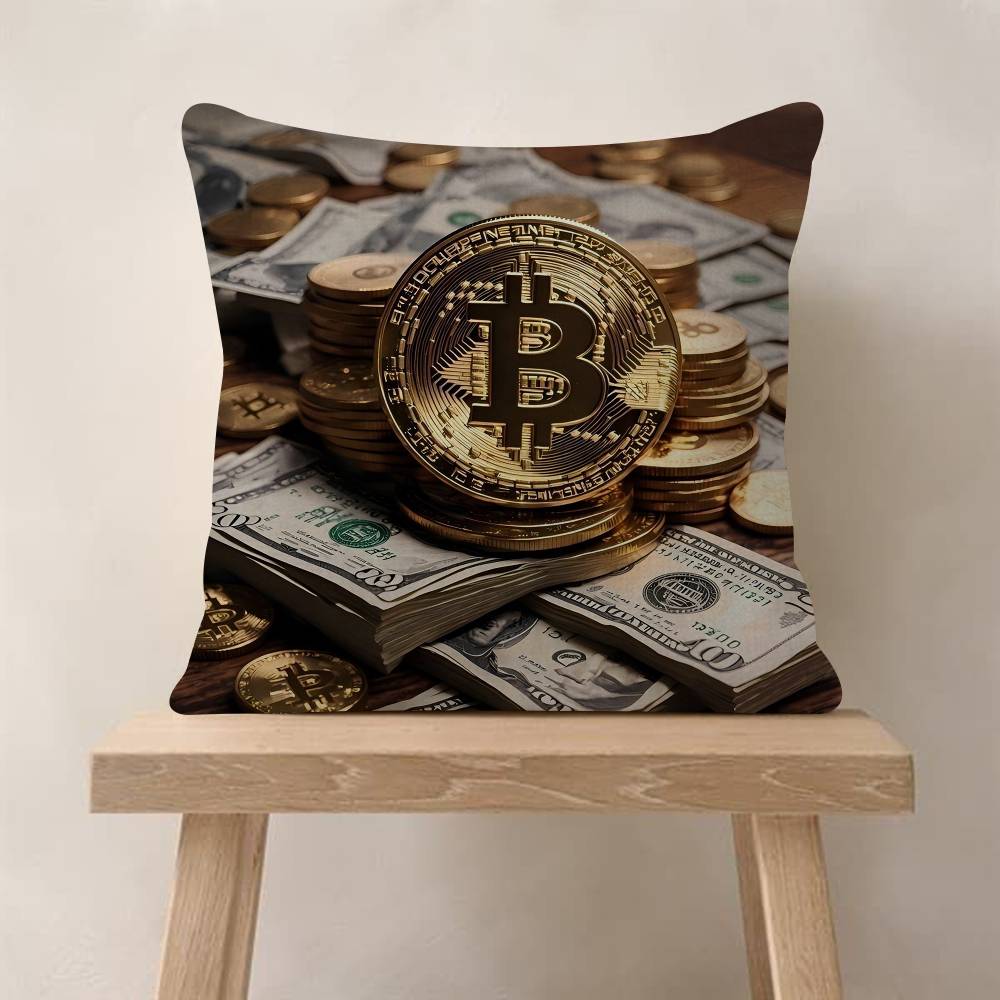 

Modern The Creation Of Bitcoin Pillow Cushion Cover Pillowcase Living Room Sofa Home Decor Customized 30x30 cm