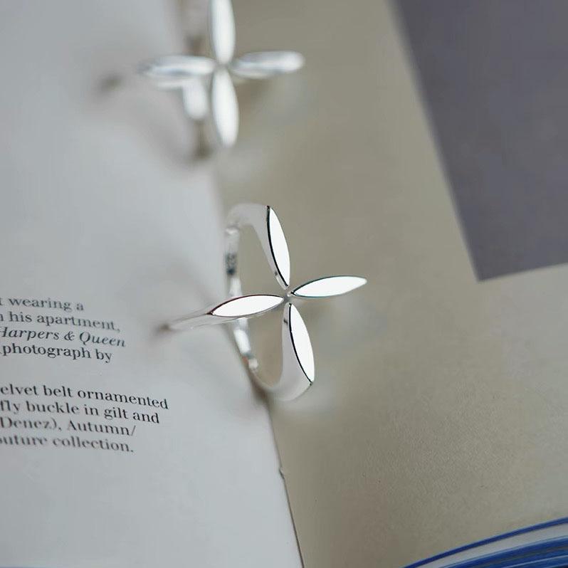 Unique Ring For Women Adjustable Vintage Cross Flower  Party Birthday Gift