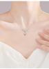 S925 Sterling Silver Moissanite Tassel Laurel Pendant Clavicle Chain Necklace with Fresh Flower Branch Design for Women