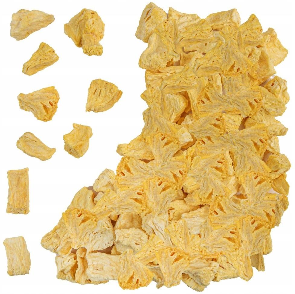 Ananas Liofilizowany Kawałki Chrupiące I Słodkie Owoce 200 G Świeże