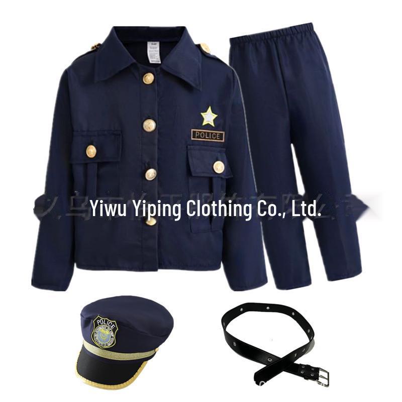 

Детский вышитый костюм полицейского: Куртка Униформа для Ролевых Игр и Хэллоуина Medium