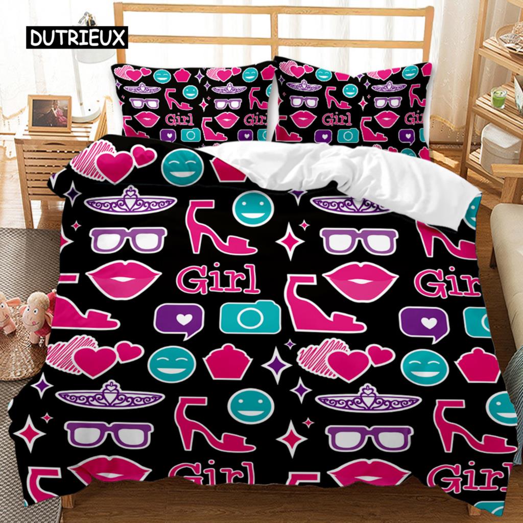 Urban Trend Duvet Cover Set London Canvas Shoes for Kids Teens Twin Bedding Set Double Queen King Size Polyester Quilt Cover