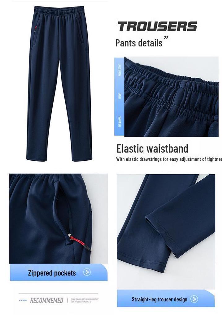 Unisex Autumn Academy Style Stand-up Collar Sportswear for Middle School