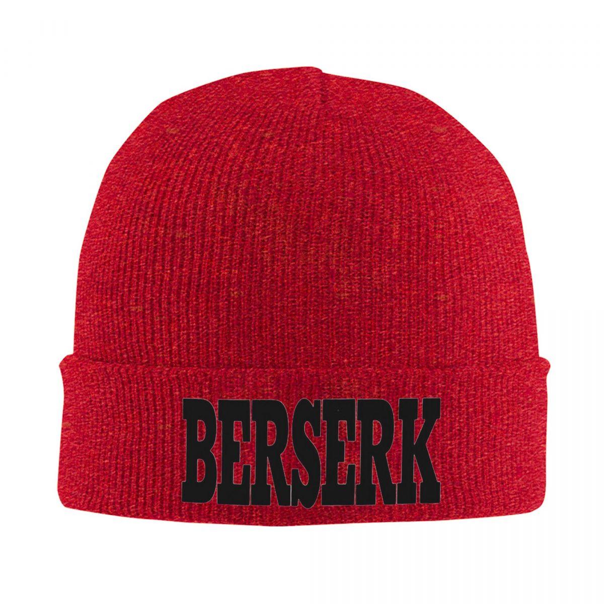 

Теплая вязаная шапка с логотипом-буквами Berserk, зимняя вязаная шапка-бини, шапка-чулок, хип-хоп кепки для унисекс One Size