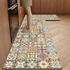 Moroccan Vintage Colored Carpet Kitchen Non Slip Floor Mat Bohemian Printed Floor Mat Home Decoration