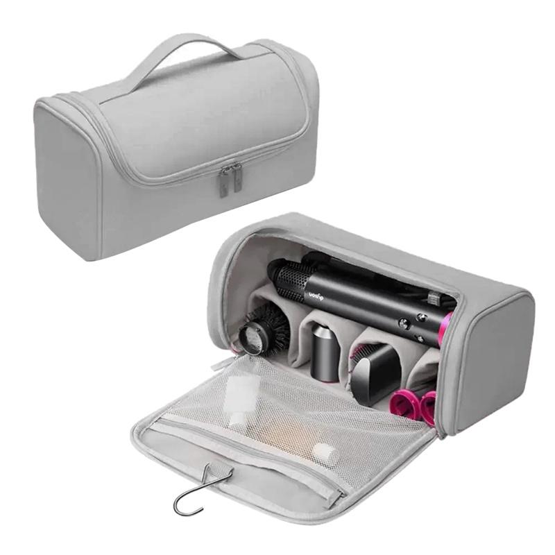 Hideable Hanging Hook Hair Dryer Case Portable Non-Slip Hair Tools Pouch Waterproof Large Capacity Curling Iron Storage Bag