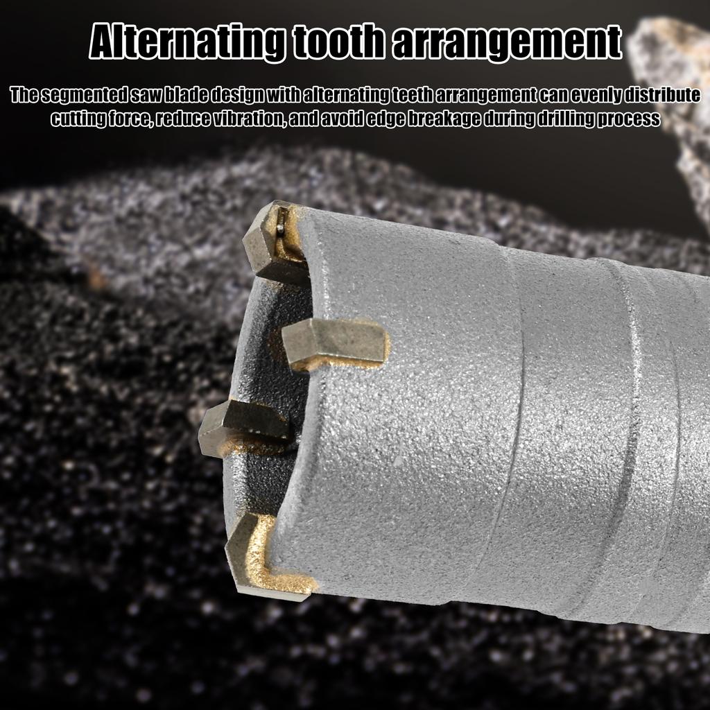 350MM Round Handle SDS Wall Drill Bit Concrete Cement Stone Tungsten Carbide Drill Bit With 27/38/46MM For Air Conditioners, Was