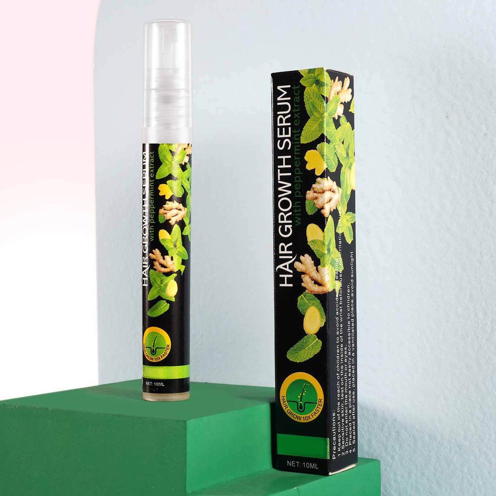 Minz-Zahnpasta-Öl, Haarserum-Pflege, verhindert Haarbruch, Haarwachstum, verhindert Haarausfall, Haarpflege, nährendes Kopfhautspray, 10 ml