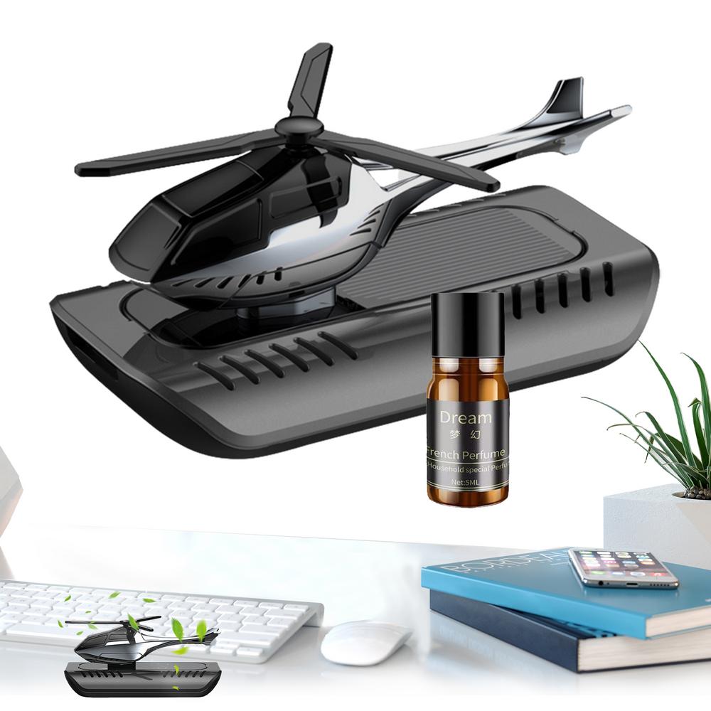 

Вращающийся солнечный автомобильный освежитель воздуха для вертолета, приборной панели автомобиля, вращающийся солнечный освежитель воздуха, элегантные аксессуары для салона автомобиля чёрный