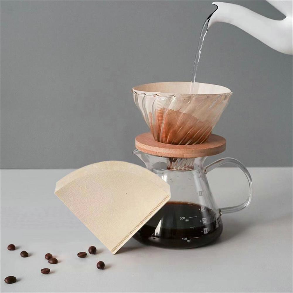 100 Stück Kaffeefilterpapier V-förmig Holzschliff Tropfpapier Kegel Kaffeefilterbeutel Espresso Tee-Aufguss Zubehör