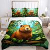 3pcs Anime Cartoon Design Duvet Cover Set with One Quilt Cover and Two Pillowcases (No Core) - Home Decor, Festival Gift, Polyester Fabric, Suitable f