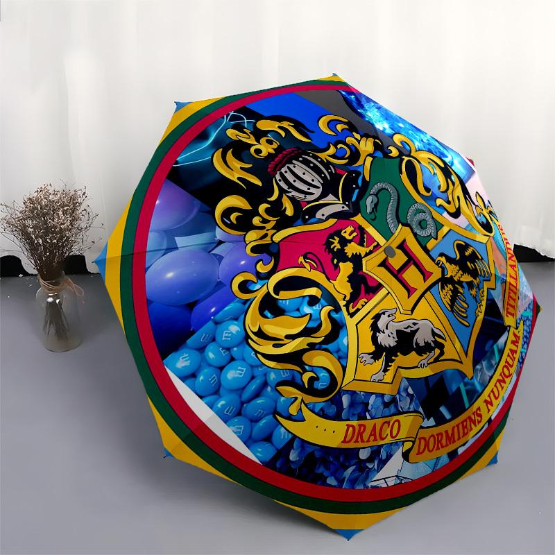 1pc Hogwarts Crest Party Decorations Umbrella with Plastic Handle,Suitable for All Seasons Travel Outdoor Multi-functional UmbrellaDCS101