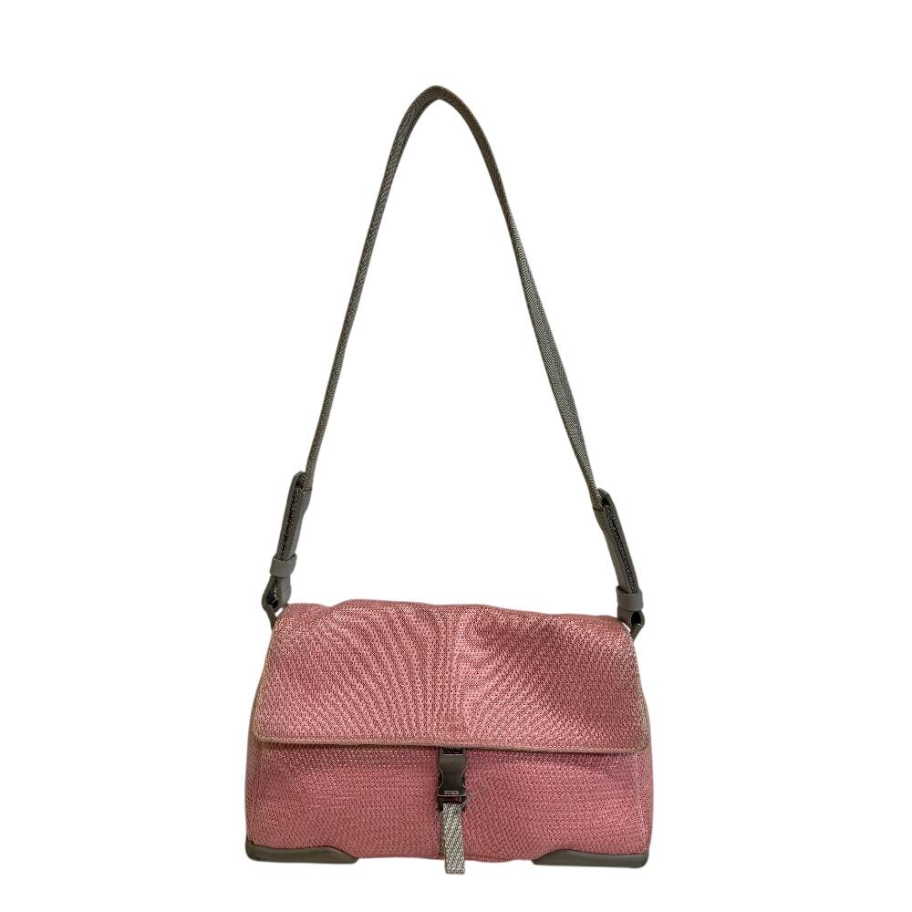 PRADA Mesh shoulder mini bag PRADA Sports Nylon Shoulder Bag pink Nylon Women Used