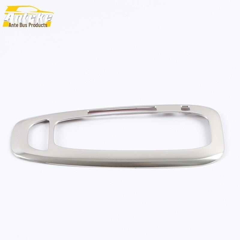 Ankai Gear Shift Sticker & Decorative Panel for 2020 GS4 Stainless Steel Center Console with Cup Holder and Bright Ring.