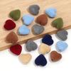 10pcs/Lot 16mm Heart Flocked Acrylic Beads For Jewelry Making Loose Spacer Big Hole Beads DIY Bracelet Necklace Accessories