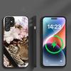 Flower Leopard Shadow Suitable For Samsung Galaxy S25 Ultra S20 FE S21 S22+ S23 Plus S24 S26 Edge Magnetism Glass Phone Casee