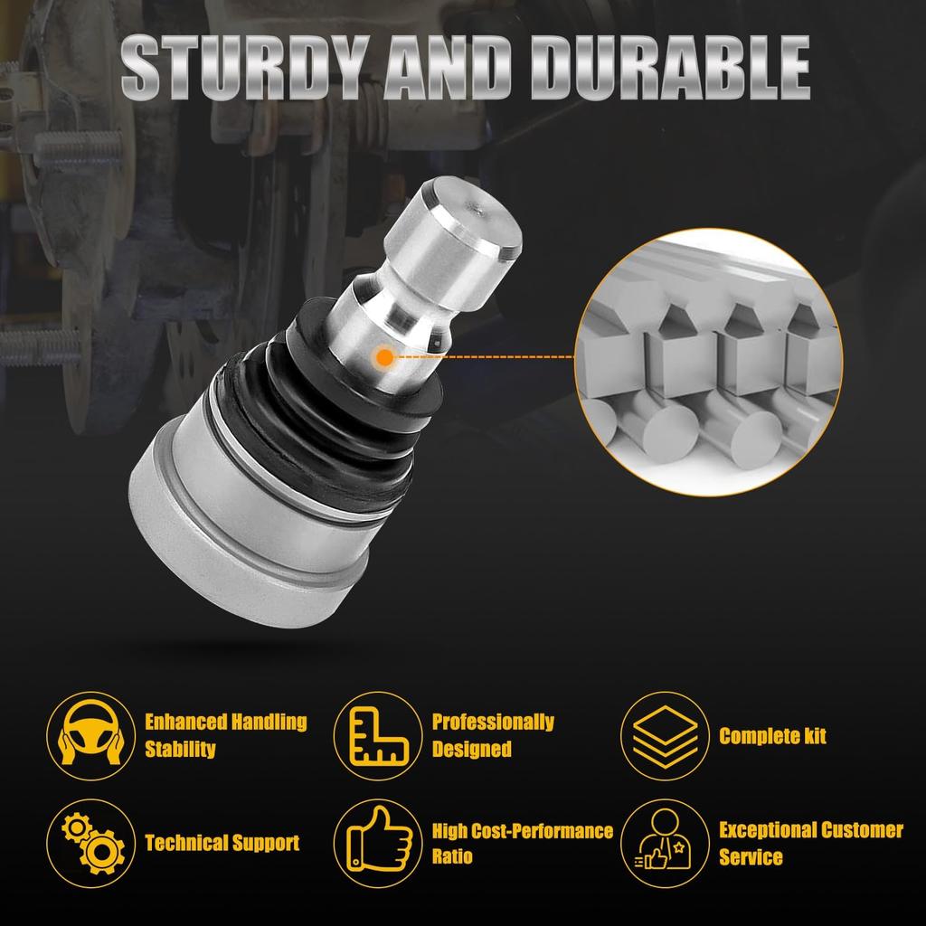 RANSOTO Upper and Lower Front Ball Joint Compatible with Polaris RZR 570 800 900 All Models Ranger Scrambler Sportsman Repace 7061220 7061187 7081505