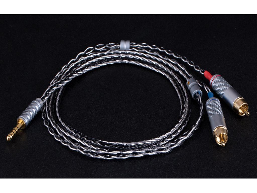 Type-C to Dual RCA Audio Cable: Audiophile-Grade, Single Crystal Copper & Pure Silver for Amplifiers & Speakers