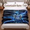 Queens Park Rangers Printed Flannel Blanket Custom Name Text Soft Warm Throw For Bedroom Holiday Gift