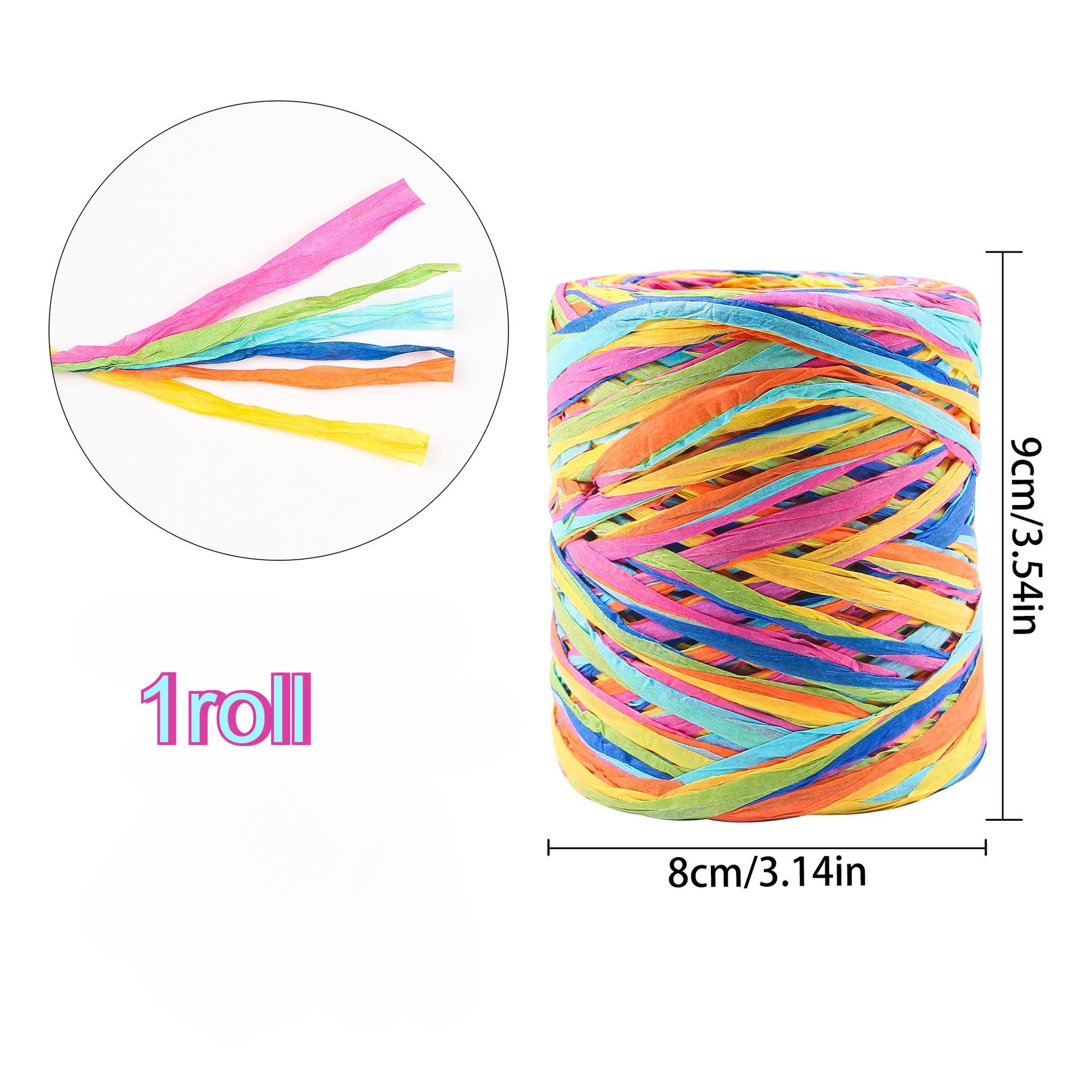 

1 шт. Яркая многоцветная бумажная лента для подарочной упаковки с поздравительной открыткой «С днем рождения» - Декоративная упаковка для подарков на дни рождения
