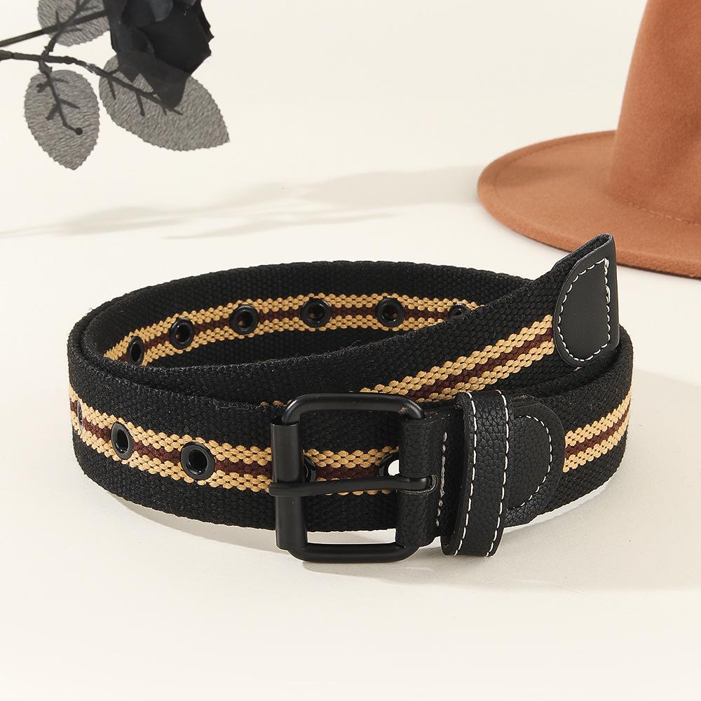 Cintura intrecciata in pelle rétro da uomo con fibbia a spilla singola - Casual, Versatile per pantaloni della tuta