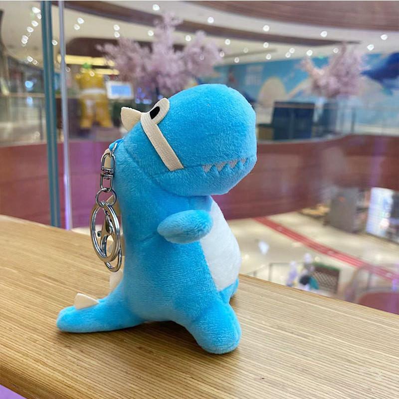 Adorable Cartoon Dinosaur Plush Keychain For Girls Soft Cute Stuffed Animal Gift Toy