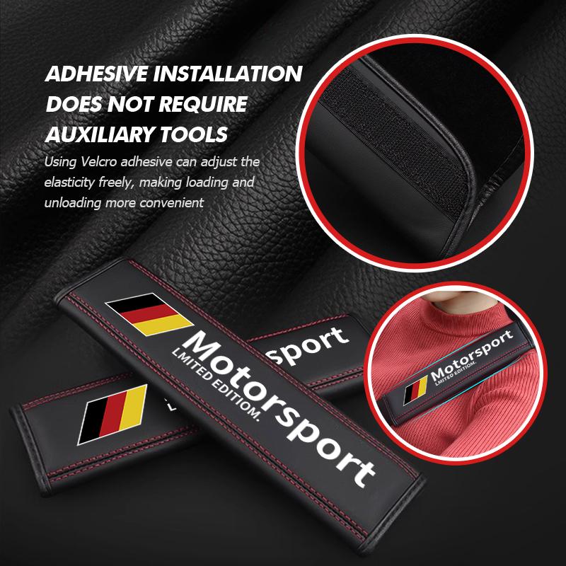 Leather Car Seat Safety Belt Shoulder Protection Padding For BMW M Performance E84 F10 F20 F15 F25 iX iX1 iX2 iX3 iX5 iX7