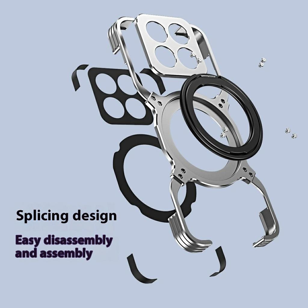 For Xiaomi 15 Pro Kickstand Case Metal Bumper Magnetic Phone Cover