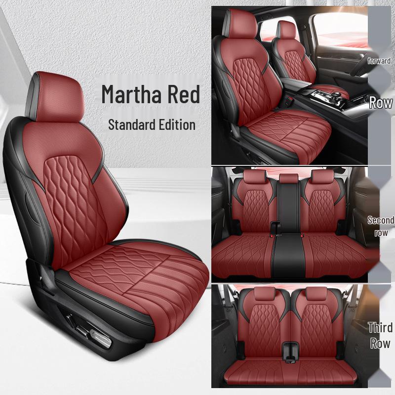 BYD Tang DM Full Leather Car Seat Cushion - Universal, All-Season, Seven-Seat Compatibility