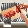 Honeycomb Silicone Kitchen Sink Mat Open Hole Design Anti Slip Scratch Proof Dish Drying Pad