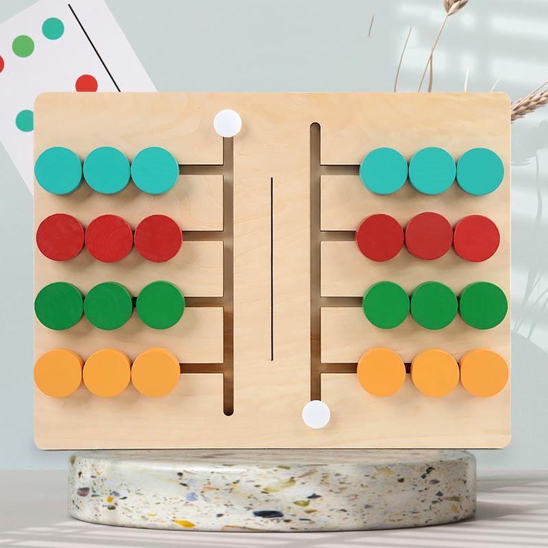 Montessori Color Matching Learning Toys Sliding Puzzle For Kids 3 4 5 6 7 Years Old Preschool Logic Game Brain Teasers Boys Girl