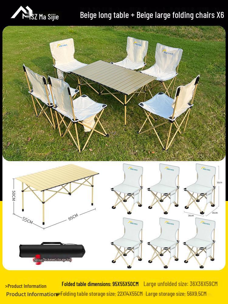 Portable Folding Picnic Table & Chair Set for Camping & Barbecue