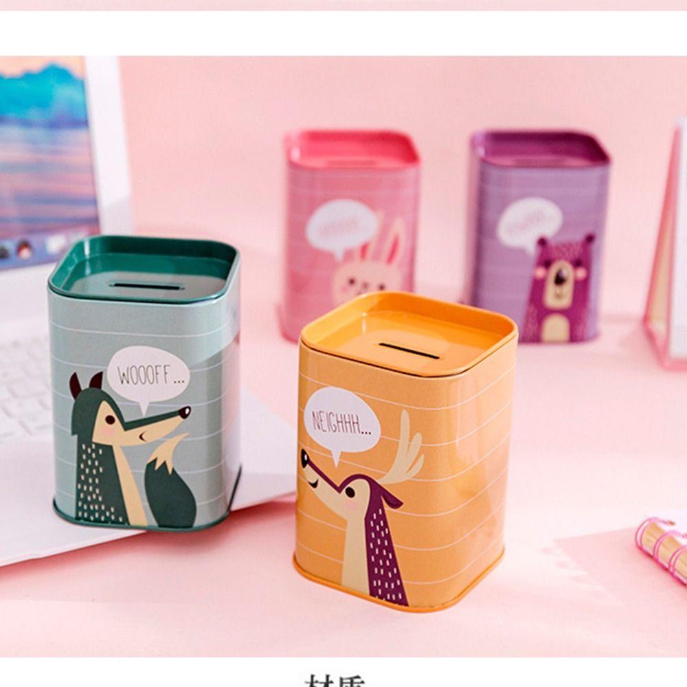Toy Cash Cabinet Giraffe Animal Home Decoration Cash Box Coin Box Metal Piggy Bank Money Box