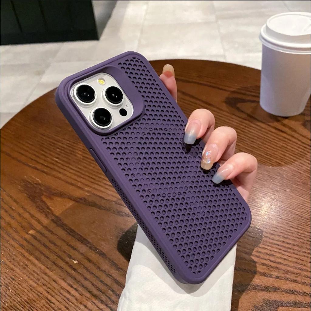 Heat Dissipation Mesh Magsafe Case For iPhone 16 15 12 13 11 14 Pro Max Plus Cooling Breathable Magnetic Wireless Charging Cover