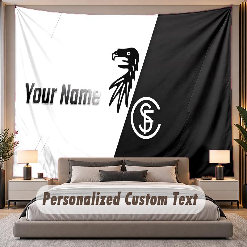 Custom Name Text Tapestry SC Freiburg Personalized Polyester Wall Tapestry For Bedroom And Room