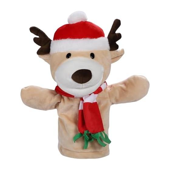 ColorfylCoco Puppet Reindeer Christmas Moving Mouth Hand Puppet Animal Animal Puppet Show Ventriloquism Glove Puppet