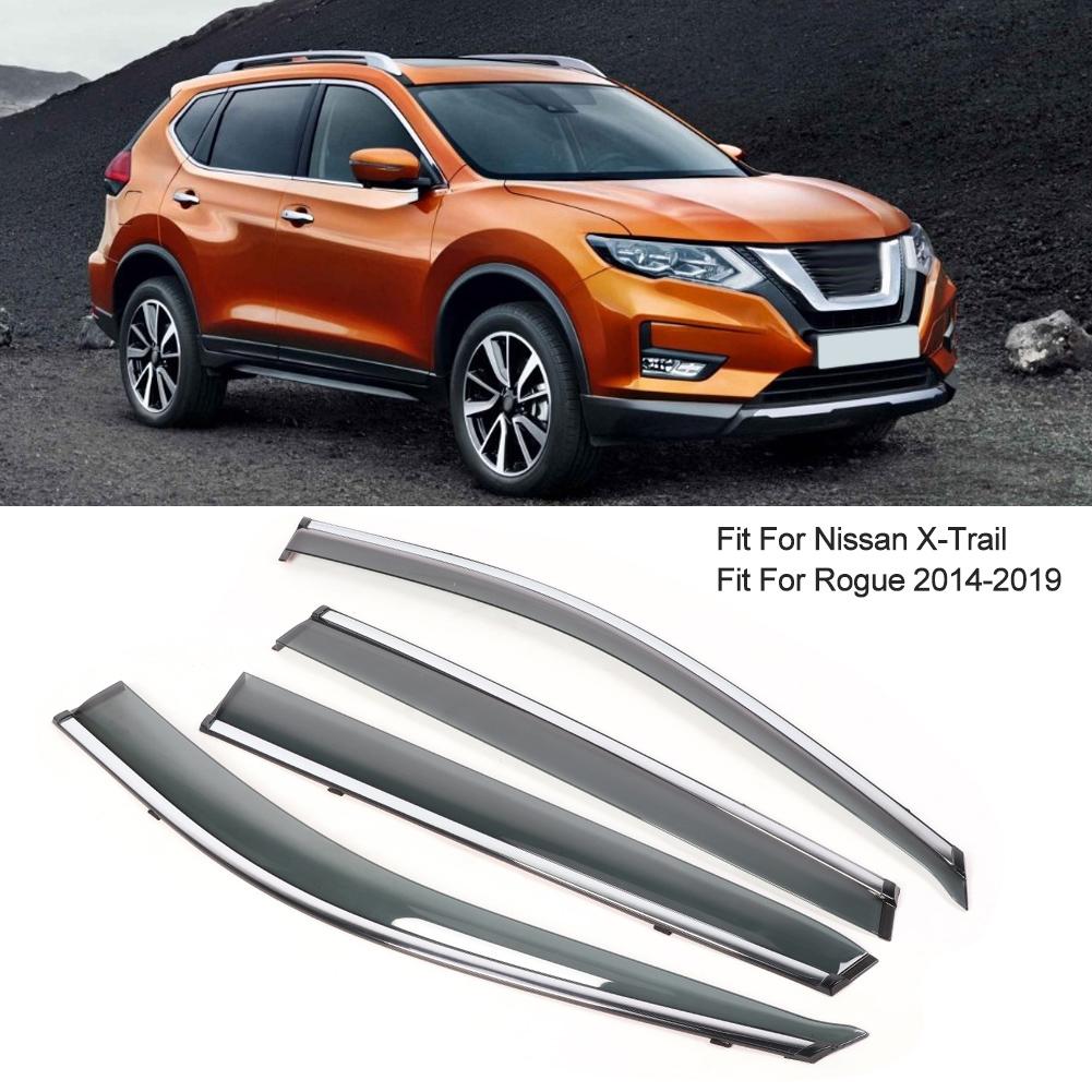 4Pcs Set Modified Rain Sun Guard Window Deflector Visor Fit for Rogue 2014 2019
