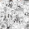 10/30/70pcs Anime Frieren: Beyond Journey's End Stickers Black White Cartoon Decal DIY Guitar Fridge Luggage Fern Himmel Sticker