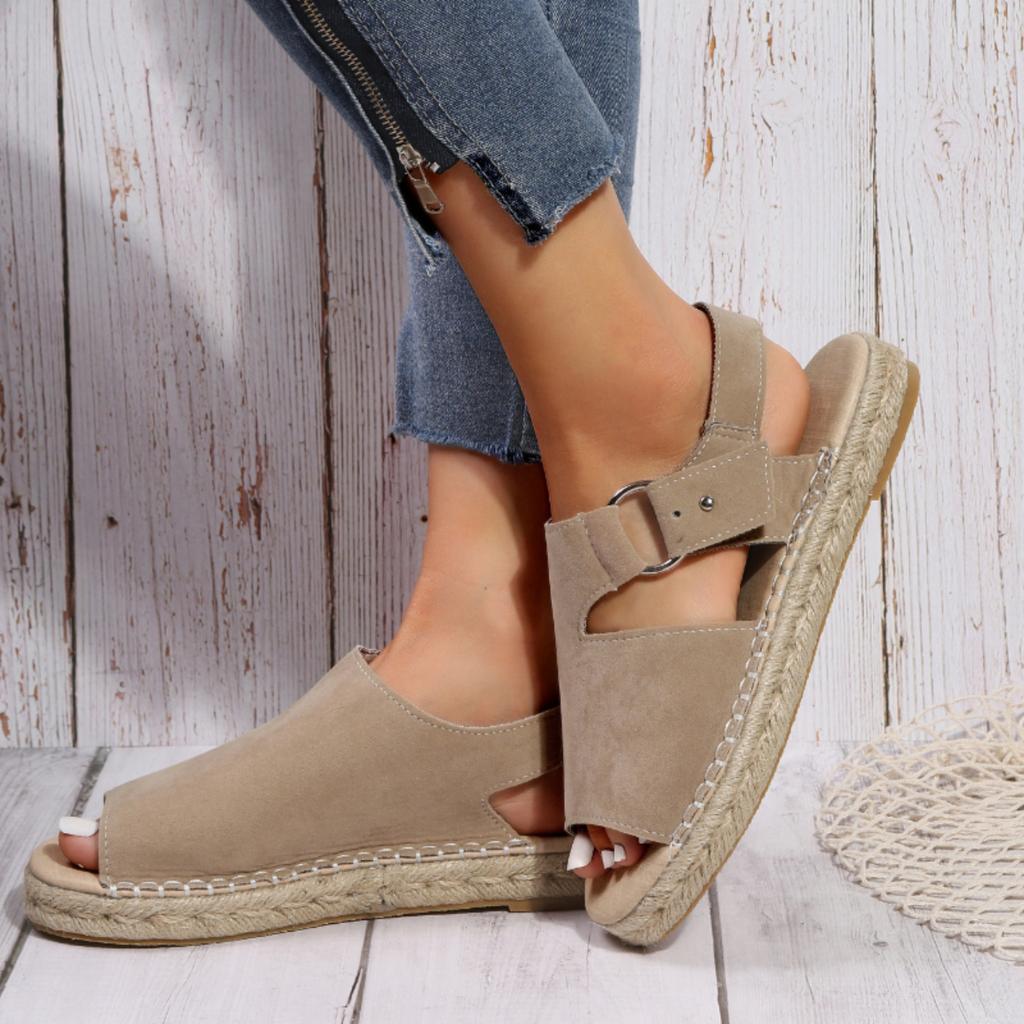 Women Sandals  New Summer Platform Shoes for Women  Fashion Plus Size Designer Sandals Hemp Rope Heel Fish Mouth Sandals