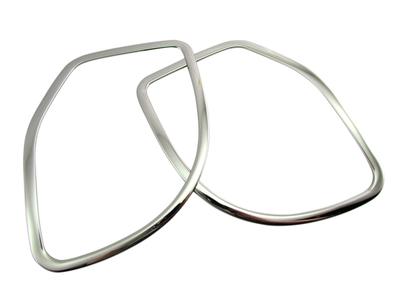 Finish Stainless Steel Plated Front Door Speaker Rings for Toyota Step Wagon Spada and 6 Ultra-Mirror (2-Piece Set) RK5, RK6, K5, K6, 5,