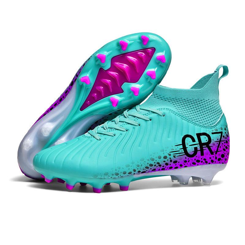 

Large Size High Top Football Shoes Spikes Boys and Girls Students TF Shredded Nails Adult Youth Game Training Shoes 39