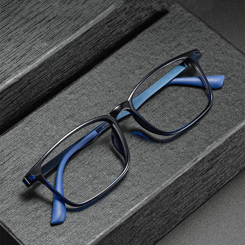 New Retro Ultra-Light Fashion Eyewear Women Rubber Titanium Square Flexible Optical Prescription Men'S Eyeglasses Frames