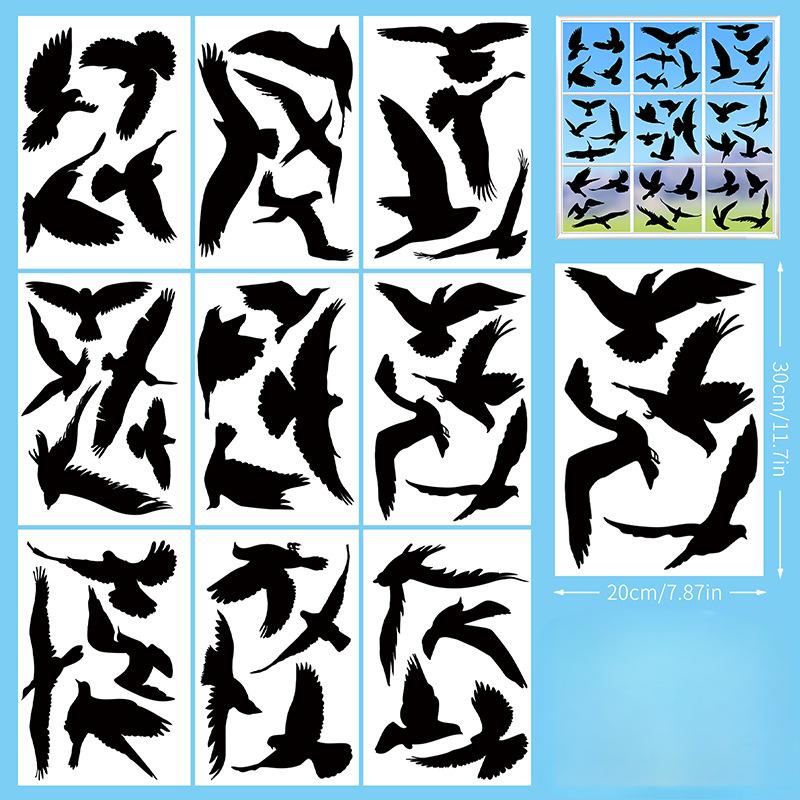 Colorful, Hummingbird, Simple, Anti-collision Glass Sticker, Home Office, Window Glass Sticker, Refrigerator Decoration