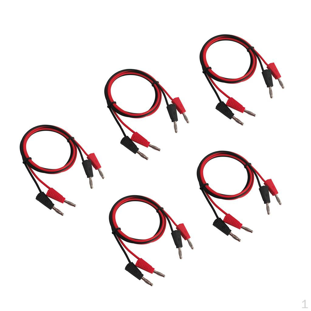 

10Pcs Test Lead Banana Plug Male Stackable to [39inch/ 1 Set]