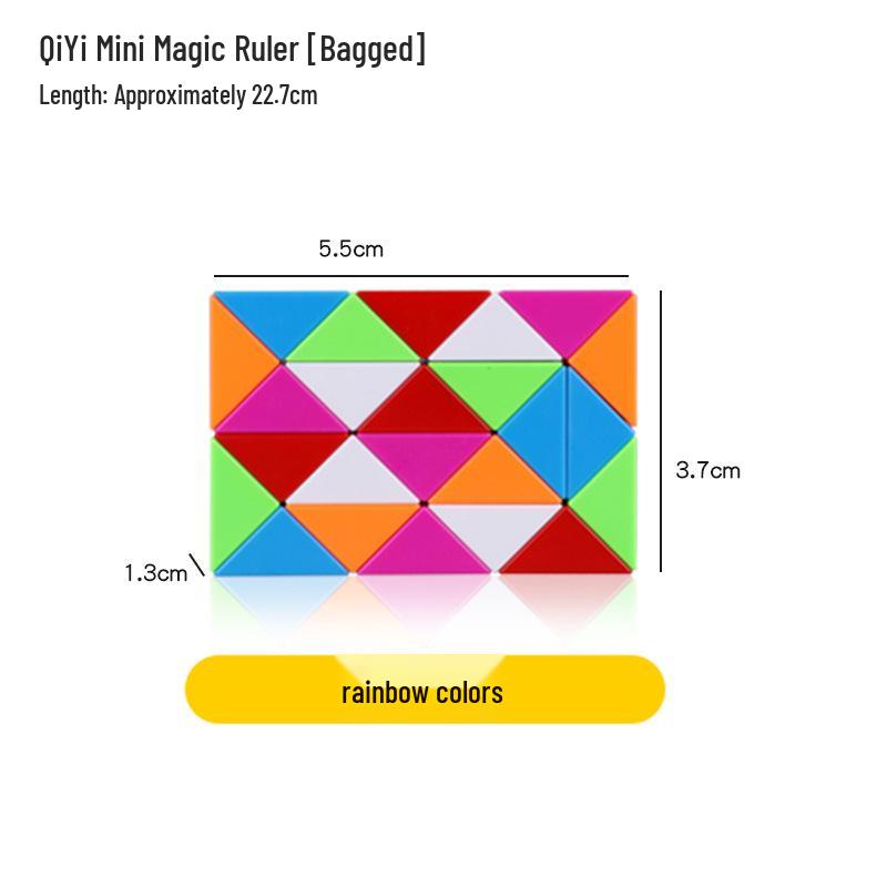 QiYi Rainbow Magic Ruler Toy - 24 Sections, 36 Joints, Creative Folding Snake for Kids  Educational Fun