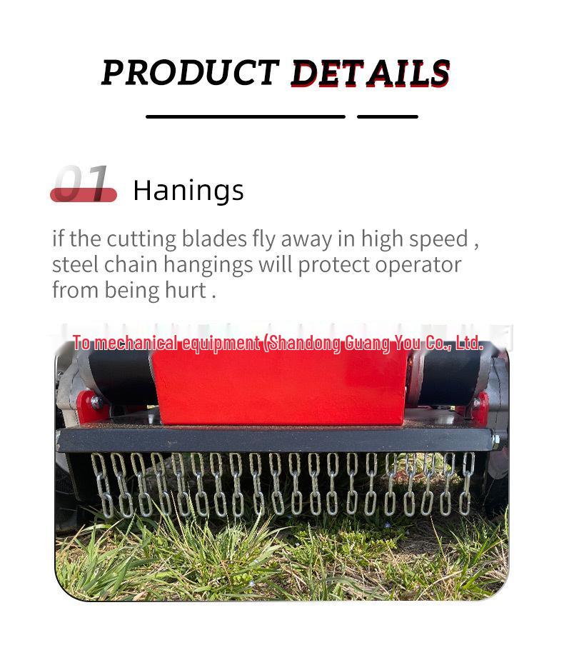 European Remote Control Lawnmower for Orchard Weeding and Slope Protection